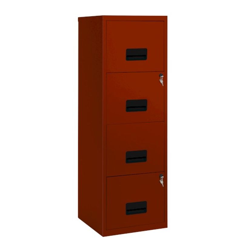 3219090952565-Classeur 4 tiroirs pour dossiers suspendus - 125,6 x 40 x 40 cm - terracota-P_400013281_1-0