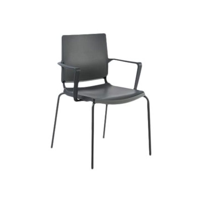 0404000142553-Chaise ATENEA avec accoudoirs - structure graphite - gris-P_400014255_1-0