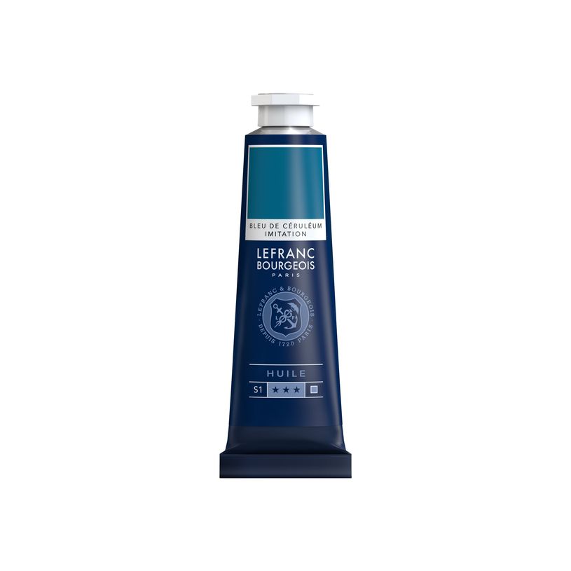 3013648100213-Lefranc Bourgeois - Peinture à l'huile - bleue céruléen - 40 ml-P_405111440_1-0