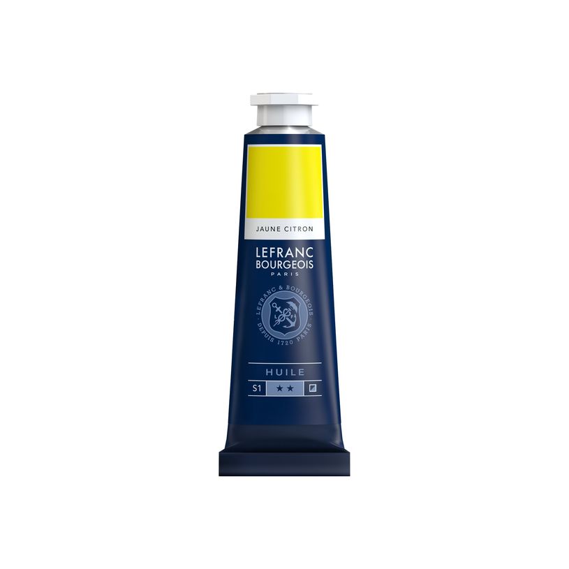 3013648100015-Lefranc Bourgeois - Peinture à l'huile - jaune citron - 40 ml-P_405111451_1-0