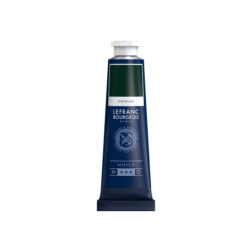 3013648100251-Lefranc Bourgeois - Peinture à l'huile - vert émeraude - 40 ml-P_405111478_1-0