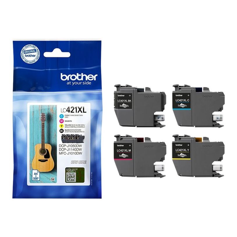 4977766813594-Brother LC421XL - pack de 4 - noir, jaune, cyan, magenta - cartouche d'encre originale-P_405112957_5-5