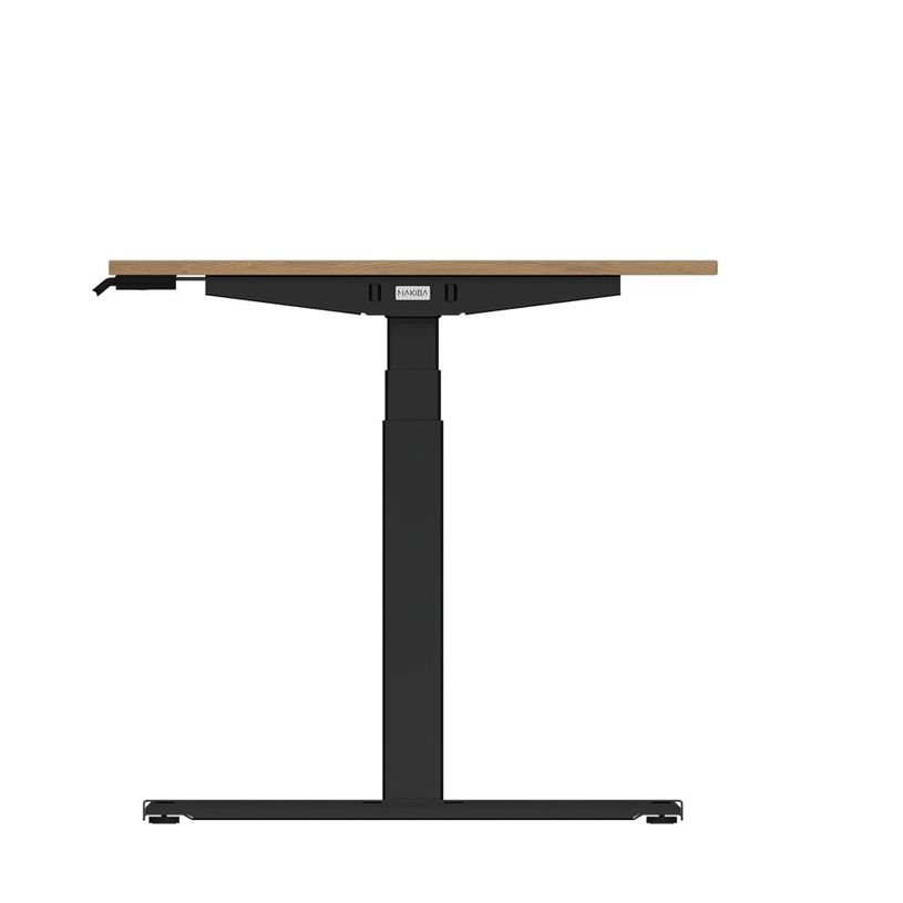 3760350281173-Bureau électrique UGO - L140x80cm - pieds noirs - plateau imitation chêne Stone-P_405113027_5-4