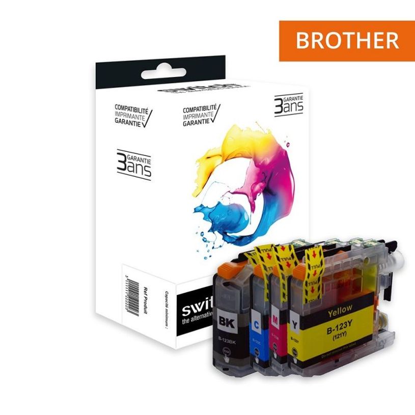 3700654296756-Cartouche compatible Brother LC1240 - pack de 4 - noir, jaune, cyan, magenta - Switch -P_405113316_1-0