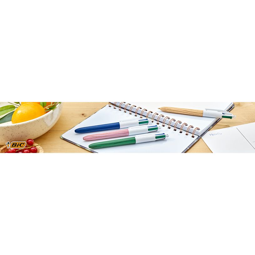 3086123694064-BIC 4 Couleurs Bois - Stylo à bille 4 couleurs effet bois - disponible dans différente-P_405118168_24-23