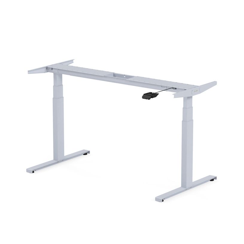 3760350281388-Bureau électrique UGO - L140x80cm - pieds gris - plateau blanc laqué-P_405119044_3-2