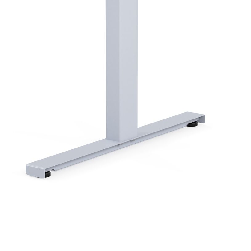 3760350281388-Bureau électrique UGO - L140x80cm - pieds gris - plateau blanc laqué-P_405119044_4-3