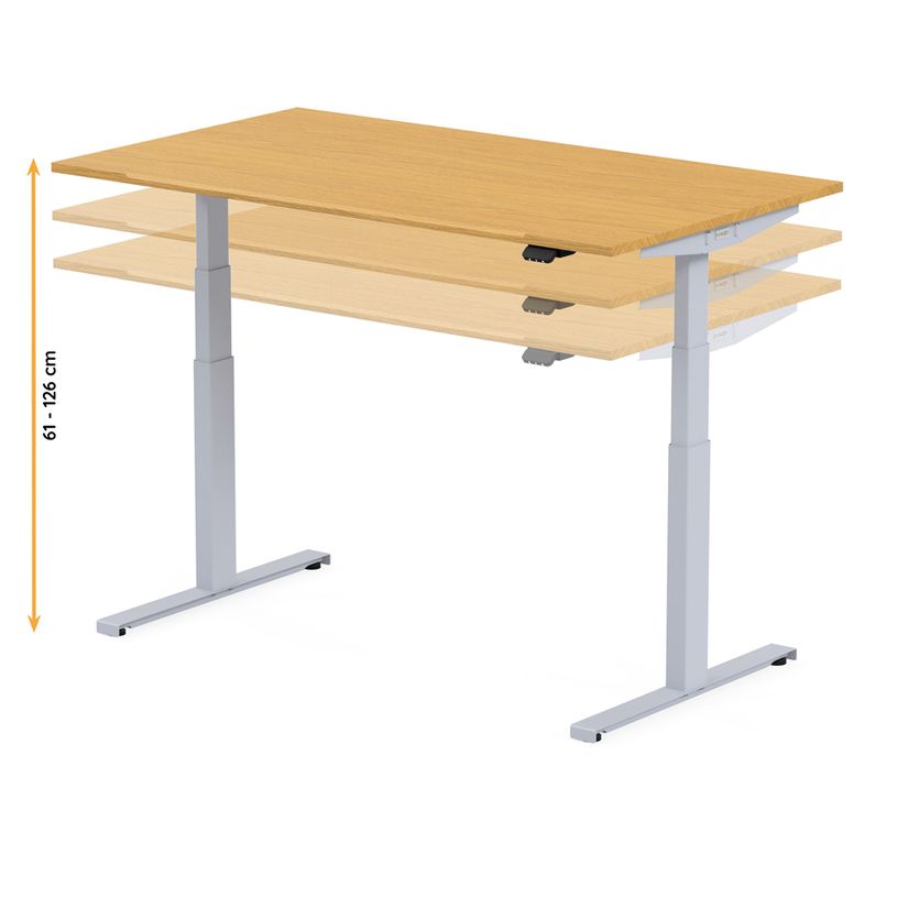 3760350281340-Bureau électrique UGO - L160x80cm - pieds gris - plateau imitation chêne Stone-P_405119048_6-5