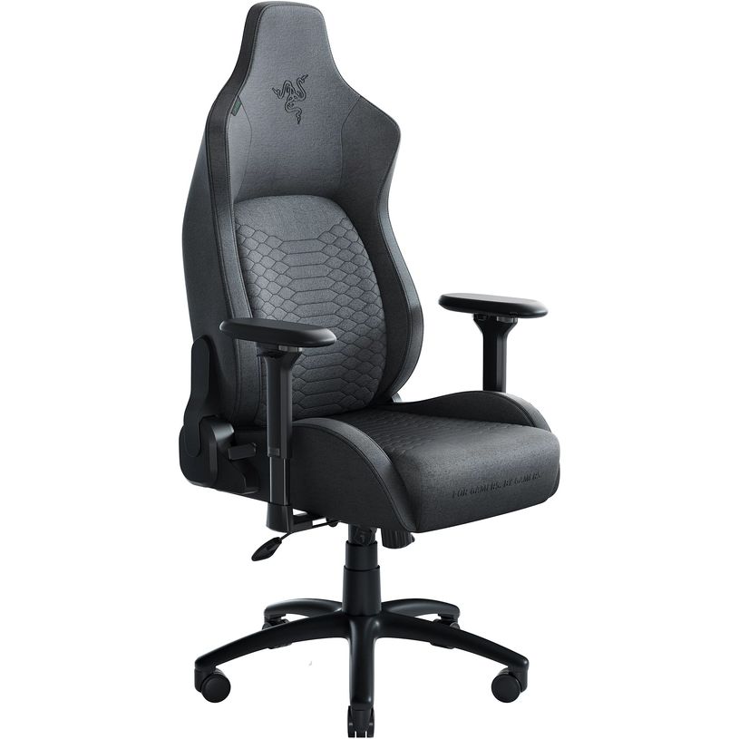 8886419354215-Fauteuil gamer ISKUR - accoudoirs réglables - gris foncé-P_405121619_4-3