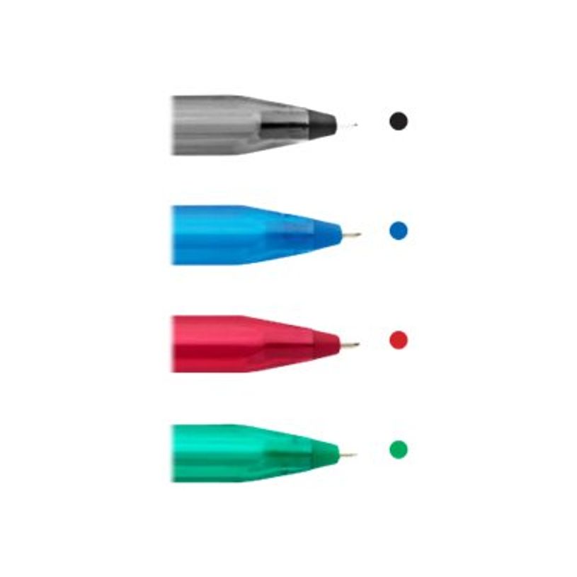 3501179567181-Paper Mate InkJoy 100 CAP - Stylo à bille - noir, rouge, bleu, vert - 1 mm - moyen (pack -P_405122019_1-0