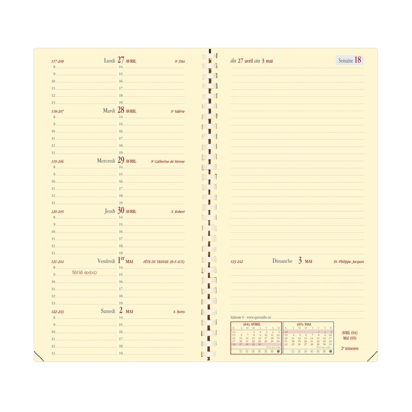 3371010135783-Agenda à spirale Impala Italnote - 1 semaine sur 2 pages - 8,8 x 17 cm - noir - Quo Vadis-P_405122084_2-1
