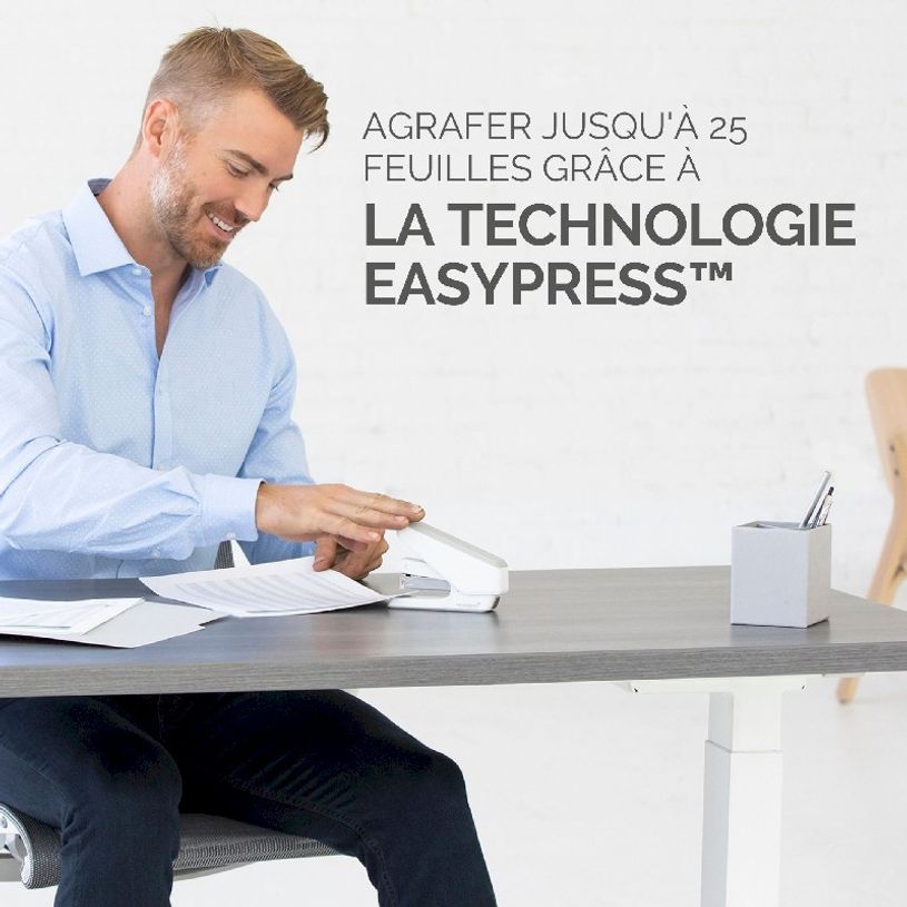 0043859776566-Fellowes - Agrafeuse LX840 EasyPress blanche avec Microban® - capacité de 25 feuilles --P_405124141_11-2