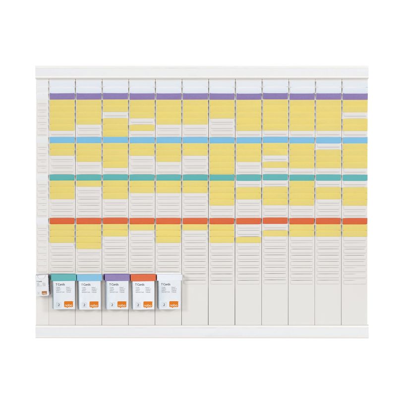 5028252624169-Nobo - Planning annuel à fiches T - 12 colonnes indice 2 - 80 x 66 cm - blanc-P_405124228_1-2