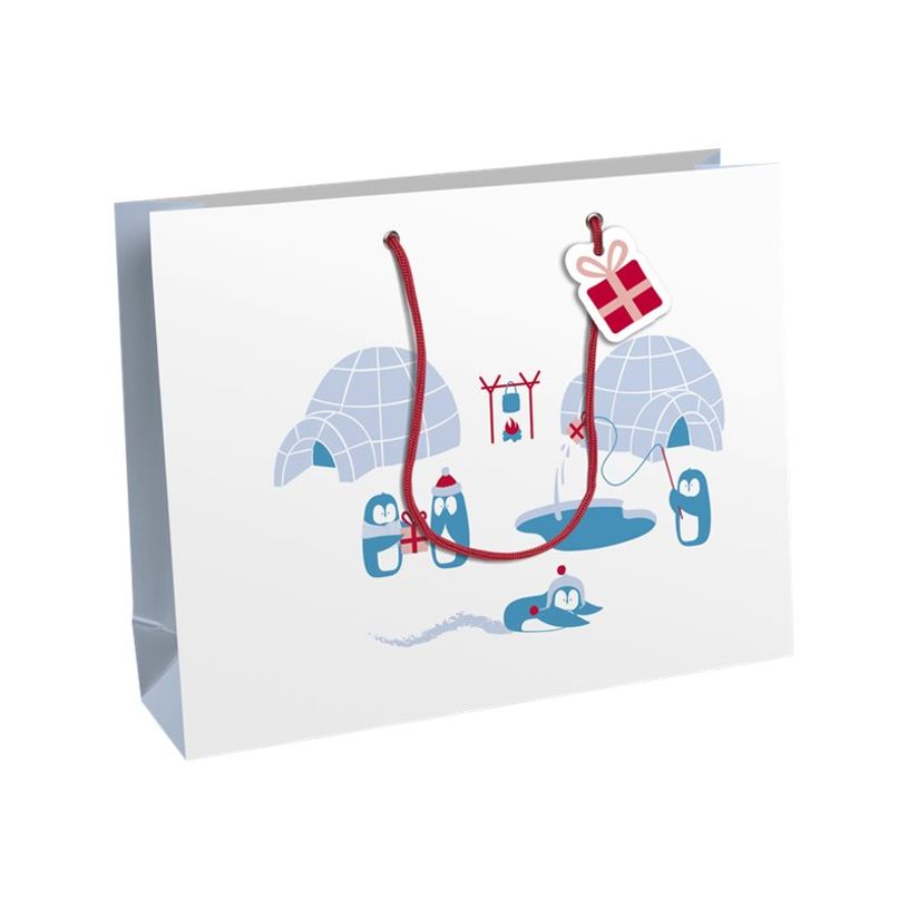 5033601004974-Clairefontaine - Sac cadeau - pingouins bleu - 37,3 cm x 11,8 cm x 27,5 cm-P_405124584_1-0