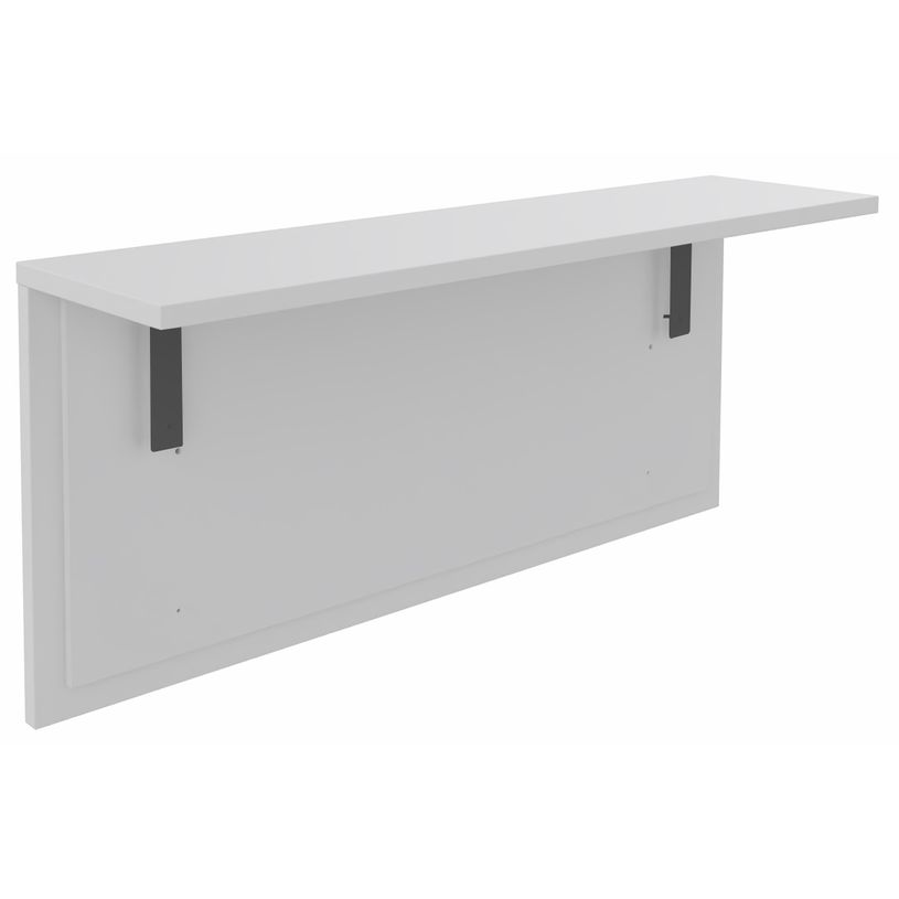 3253310277007-Tablette pour banque d'accueil OLA - réglable en hauteur - L120 x P30 cm - equerre carbone (A positionner sur module haut ou ret-P_405132729_1-0