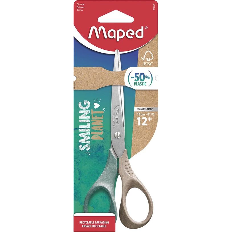 3154144760201-Maped Smiling Planet - Ciseaux Shape 16 cm - disponible dans différentes couleurs - en bo-P_405137042_2-1