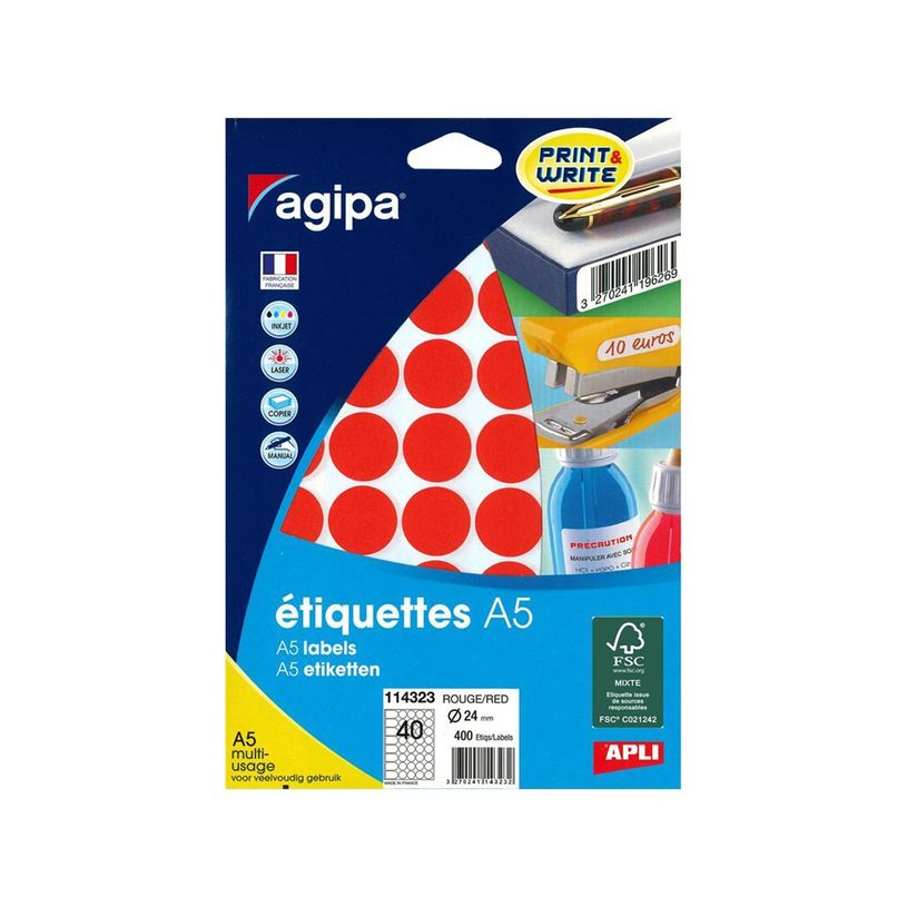 3270241143232-Apli Agipa - Etui A5 - 400 Pastilles rouges - diamètre 24 mm - réf 114323-P_405137269_3-0