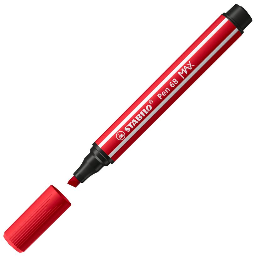 4006381569774-STABILO - Feutre de dessin pointe large biseautée - rouge-P_405137361_2-1