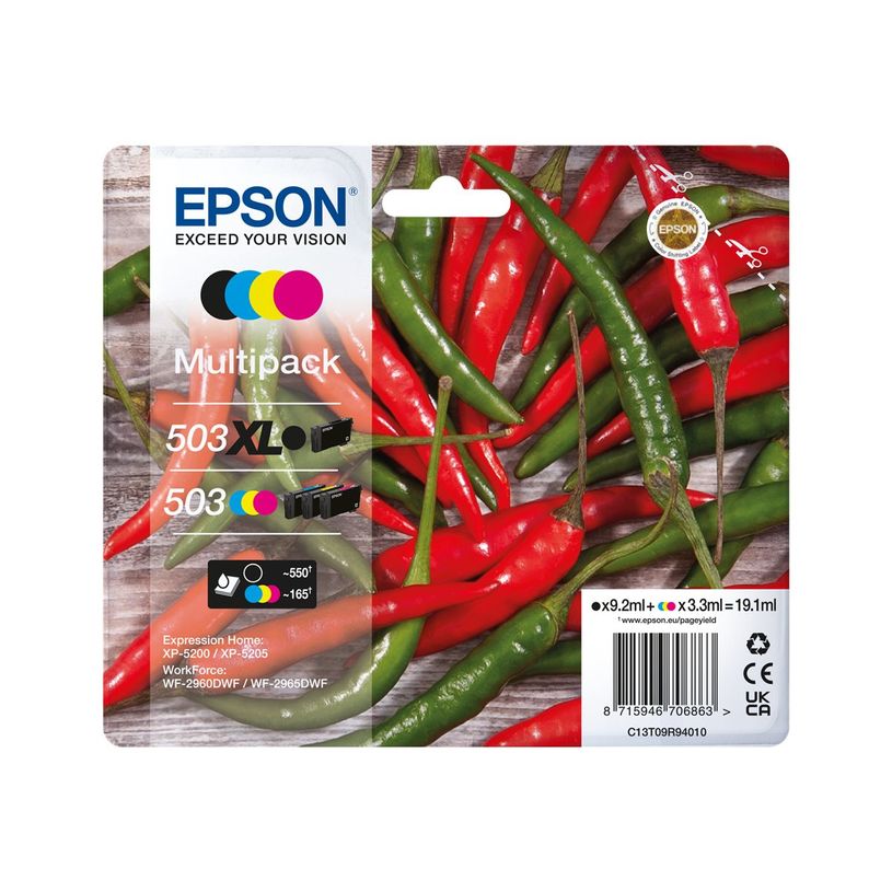 8715946706863-Epson 503/503 XL Multipack - pack de 4 - noir, jaune, cyan, magenta - cartouche d'encre d'-P_405139300_2-1