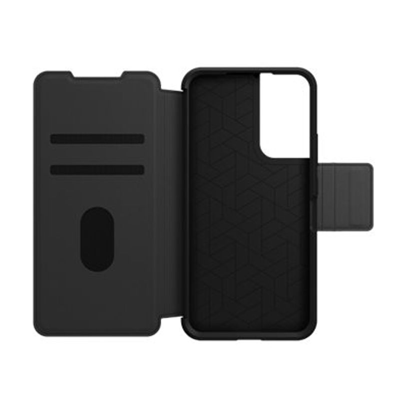 0840104296509-OtterBox Strada - porte folio en cuir pour Samsung Galaxy S22+ - noir-P_405140444_1-2