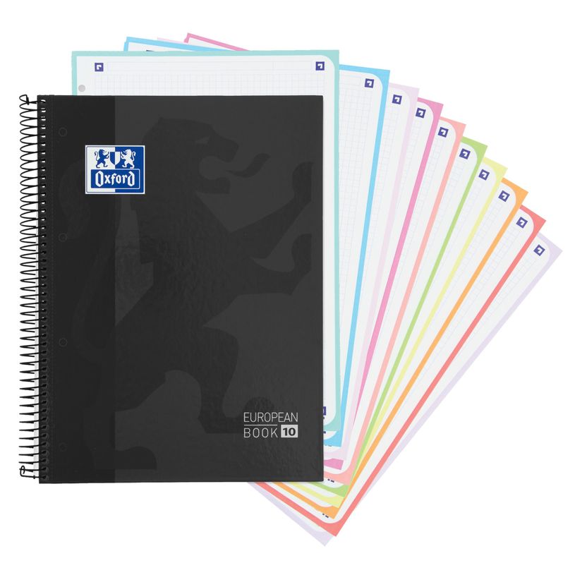 8412771047467-Oxford Classic - Livre européen - reliure à spirale - A4/A4+ - 150 feuilles / 300 pages - papier blanc - carr
