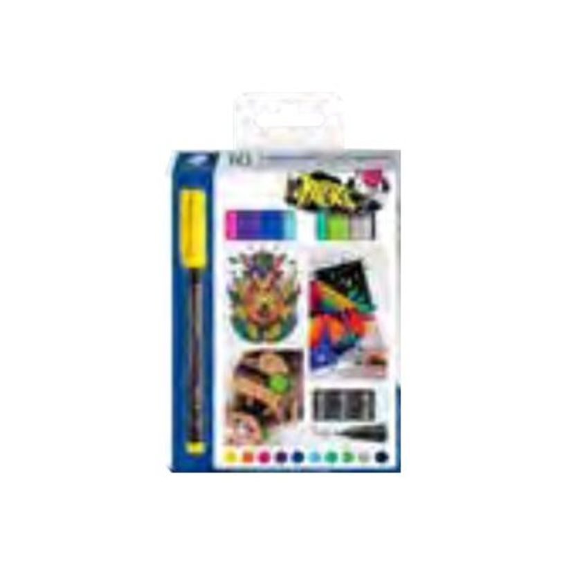 4007817086100-STAEDTLER Lumocolor 318 - Pack de 10 marqueurs permanents - Pointe fine - Couleurs assorti-P_405145967_1-0