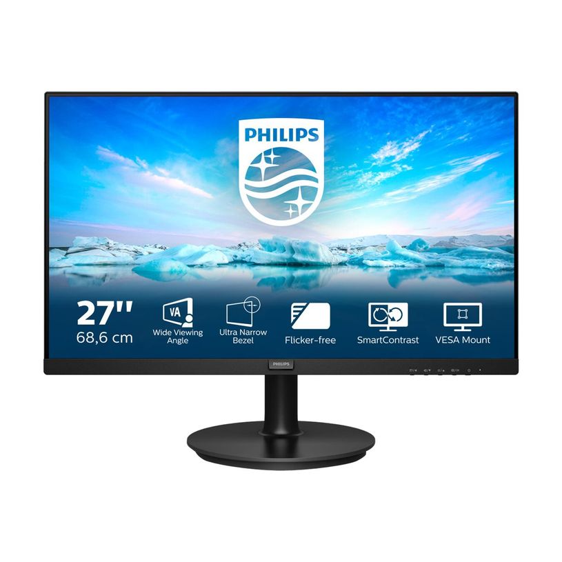 8712581772062-Philips V-line 271V8L - écran LED 27" - Full HD (1080p) - HDMI, VGA - noir texturé-P_405148078_1-0