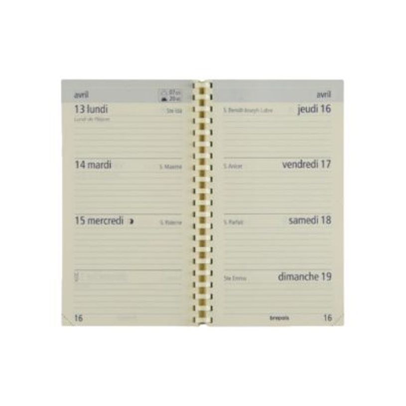 5412303377720-Agenda à spirale Optivision Pocket Trento - 1 semaine sur 2 pages - 9 x 16 cm - bleu - Br-P_405149630_1-1