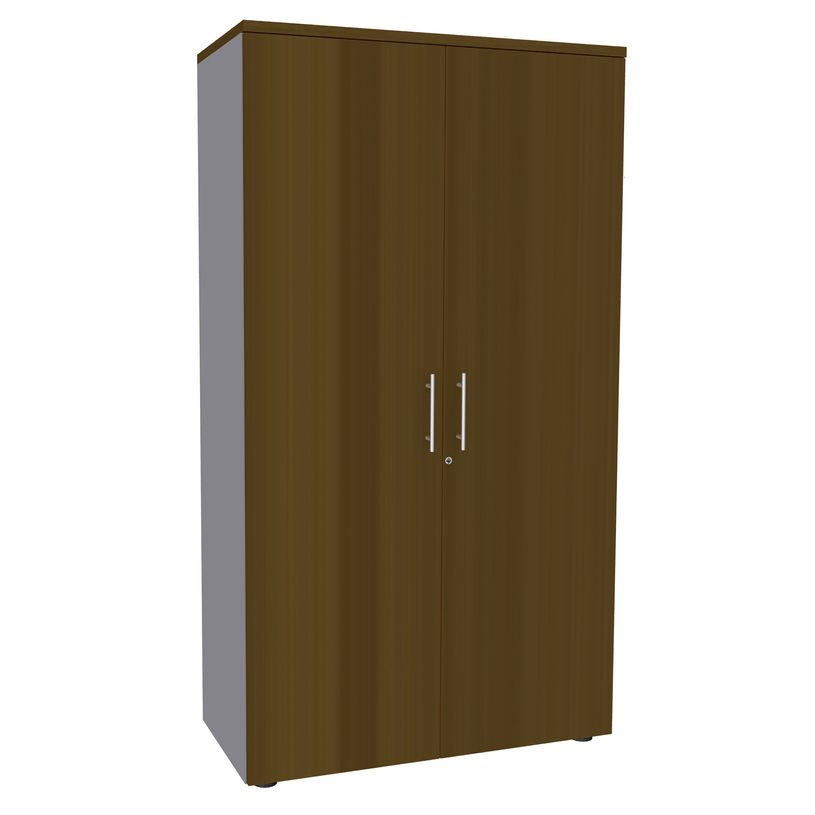 3253310338203-Armoire haute IRIS - H180 x L80 x P47 - 2 portes - Corps aluminium - Dessus et portes imit-P_405152221_1-0
