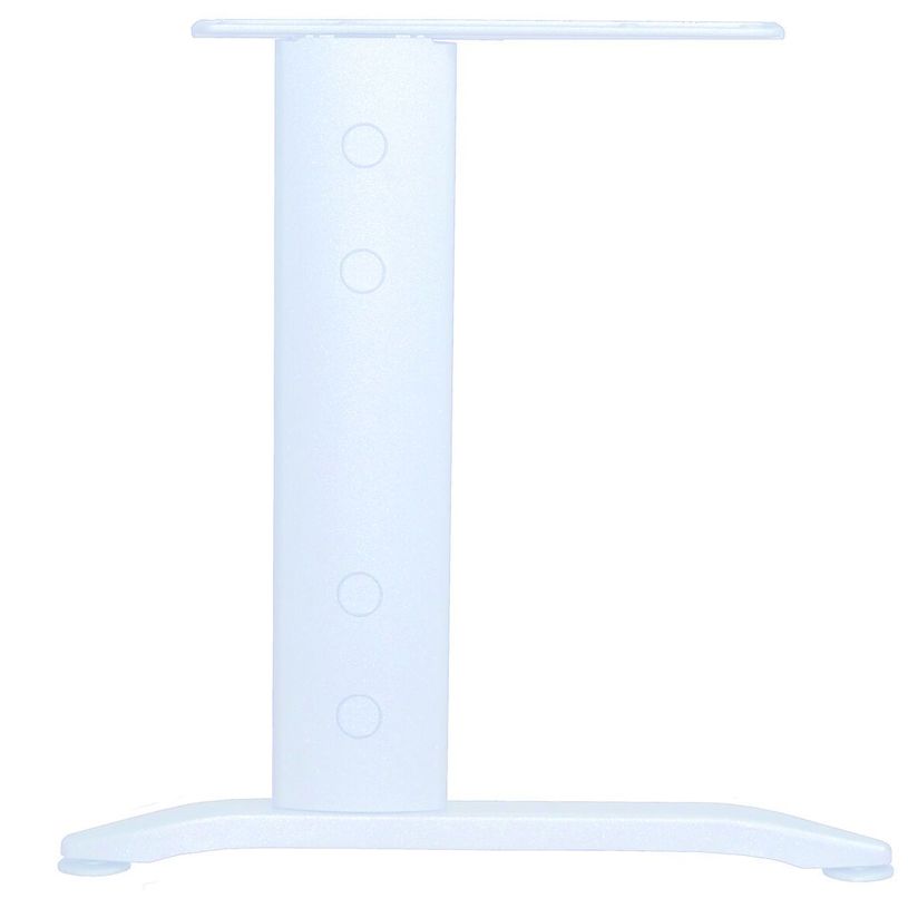 3253310313200-Bureau compact à gauche IDRA - L180 cm - Pied blanc - plateau imitation noyer (Pieds de renfort obligat-P_405152439_3-2