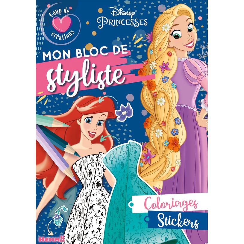 9782508052590-Bloc De Styliste - Disney Princesses (Raiponce & Ariel)-P_405153141_1-0