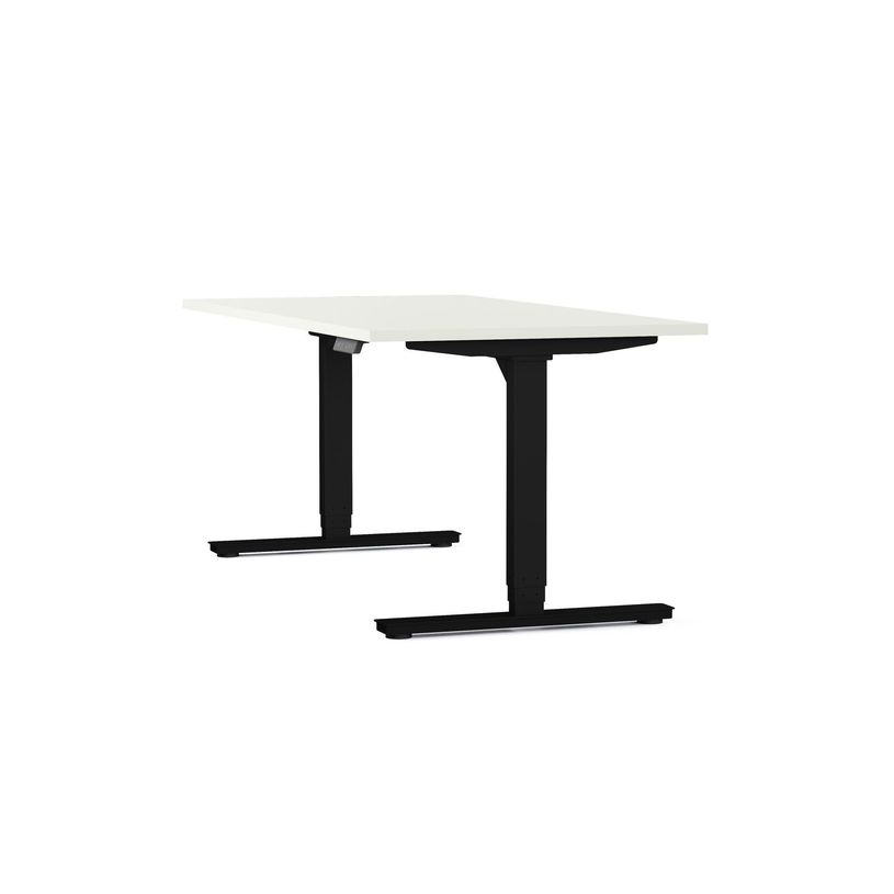 3617350004397-Bureau électrique AXEL -  bureau assis/debout  - L140 cm - plateau blanc - pieds noir-P_405153351_1-0