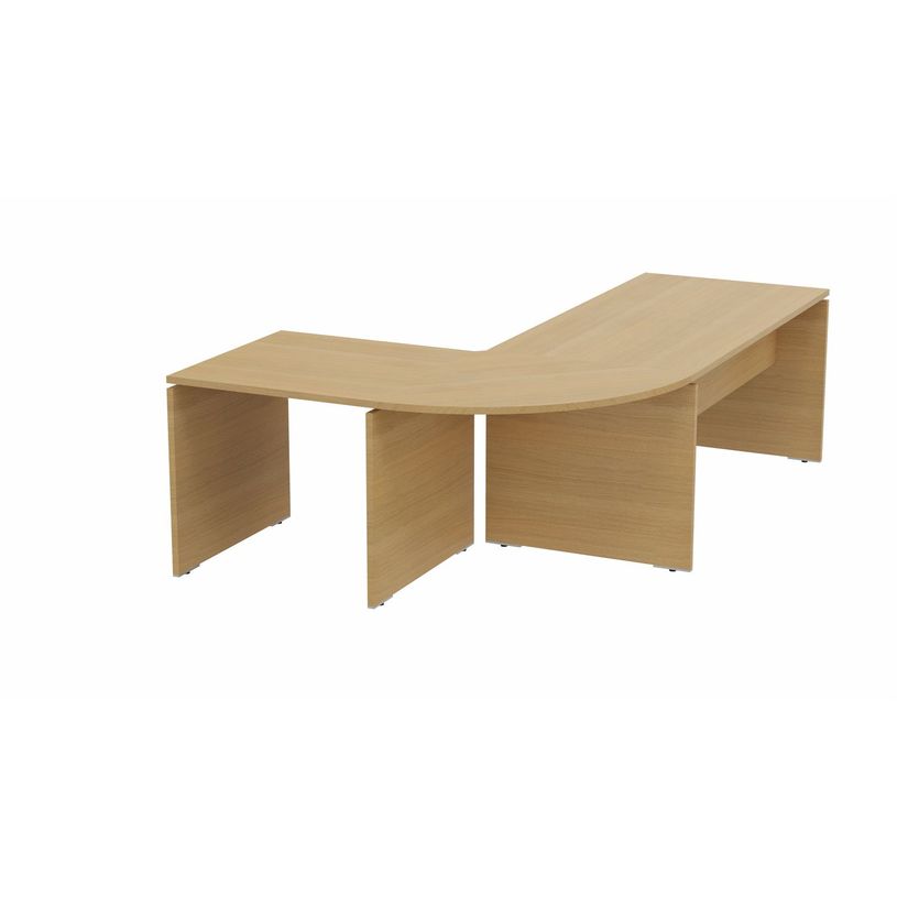 3617350001020-Bureau manager MOKA - avec angle et retour - L260 x P180 cm - plateau droit - imitation ch-P_405153605_1-0
