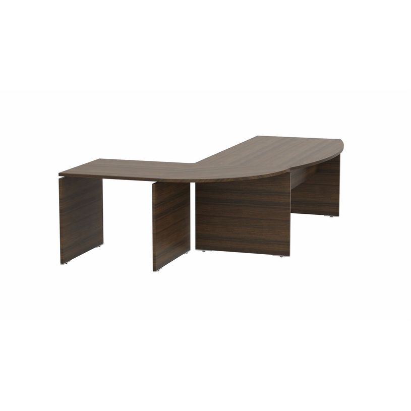 3617350001013-Bureau manager MOKA - avec angle et retour - L260 x P177 cm - plateau arqué - imitation n-P_405153606_1-0