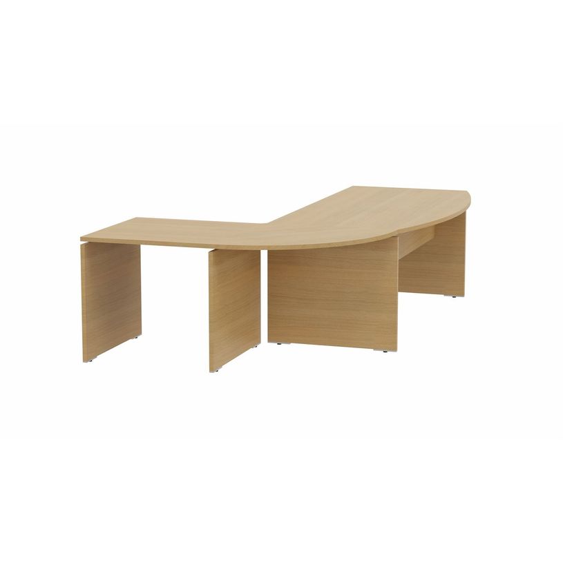 3617350001006-Bureau manager MOKA - avec angle et retour - L260 x P177 cm - plateau arqué - imitation c-P_405153607_1-0