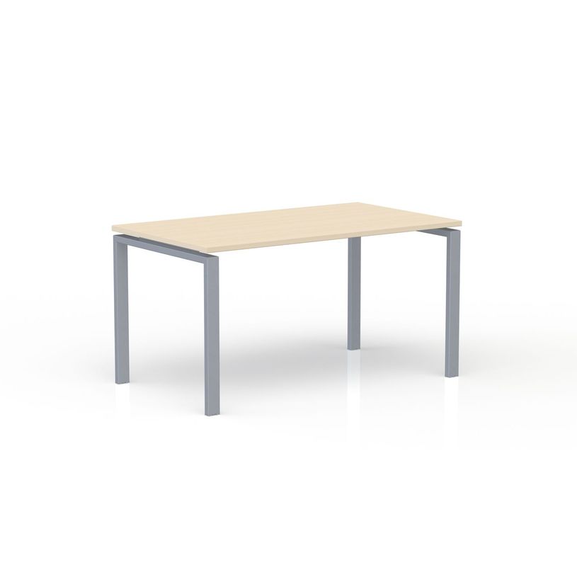 3617350005714-Bureau CONECT - L160 x P80 cm - plateau imitation érable - pieds gris-P_405153635_1-0