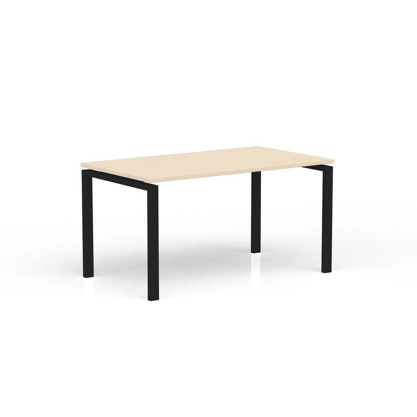 3617350005707-Bureau CONECT - L160 x P80 cm - plateau imitation érable - pieds noirs-P_405153636_1-0