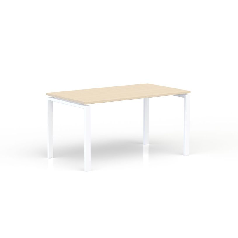 3617350005691-Bureau CONECT - L160 x P80 cm - plateau imitation érable - pieds blancs-P_405153637_1-0