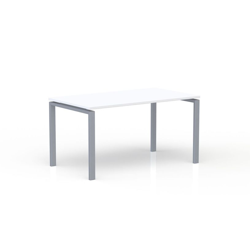 3617350005684-Bureau CONECT - L160 x P80 cm - plateau blanc - pieds gris-P_405153638_1-0