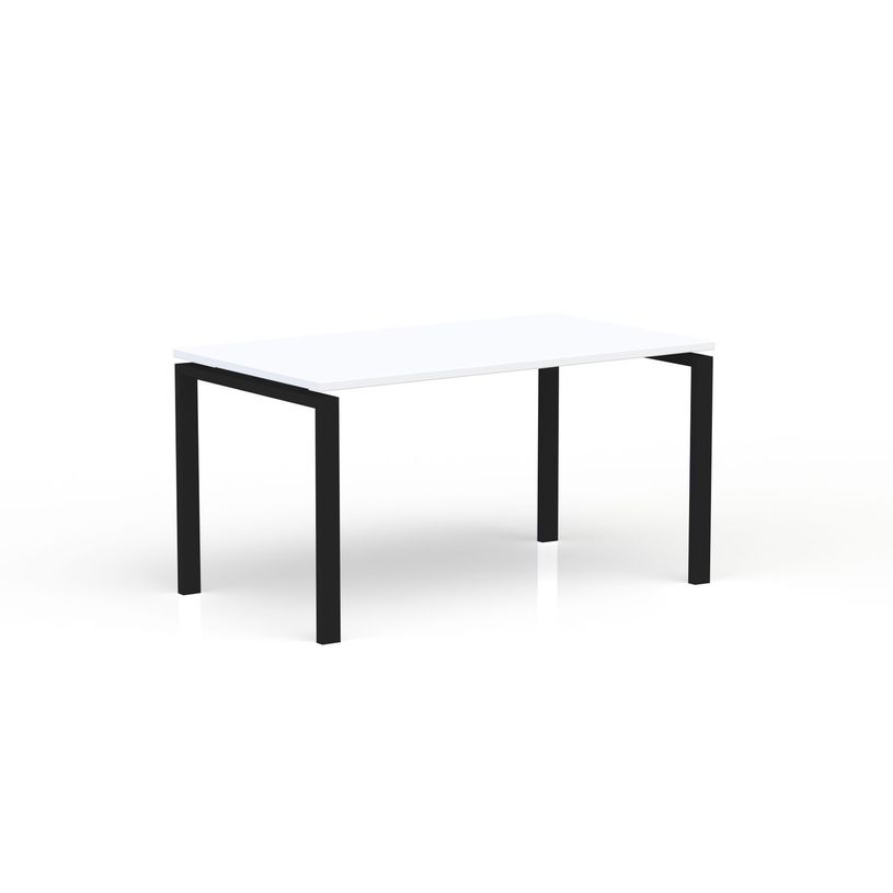 3617350005677-Bureau CONECT - L160 x P80 cm - plateau blanc - pieds noirs-P_405153639_1-0