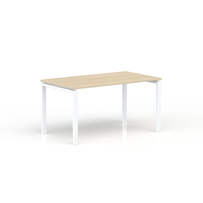 3617350005639-Bureau CONECT - L160 x P80 cm - plateau imitation chêne clair - pieds blancs-P_405153643_1-0