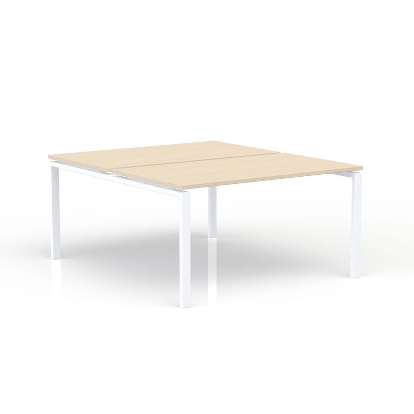 3617350005332-Bureau Bench CONECT - L180 x P165 cm - plateau imitation érable - pieds blancs-P_405153709_1-0