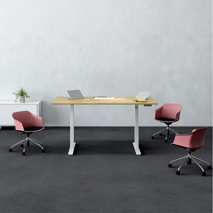 3617350004113-Table de réunion assis/debout AXEL - réglage électrique - L200 x P100 cm - plateau imitati-P_405153805_2-1