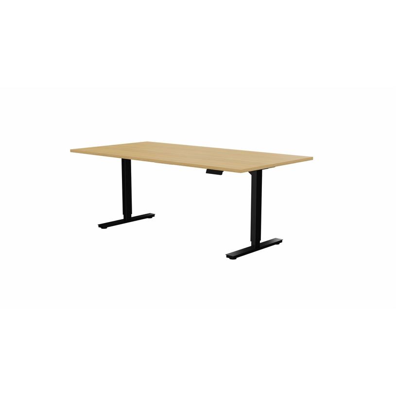3617350004120-Table de réunion assis/debout AXEL - réglage électrique - L200 x P100 cm - plateau imitat-P_405153806_1-0