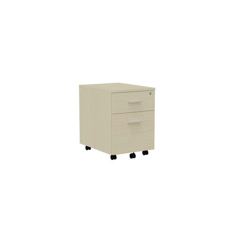 3617350001662-Caisson mobile MÉLINA - 2 tiroirs - L42 x P55,5 x H58,7 cm - imitation érable - poignée-P_405153823_1-0