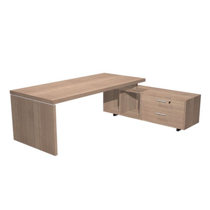 7331920002786-Bureau Manager FLORA - avec console retour réversible - L195 x P170 cm - pieds panneaux - pla-P_405154391_1-0
