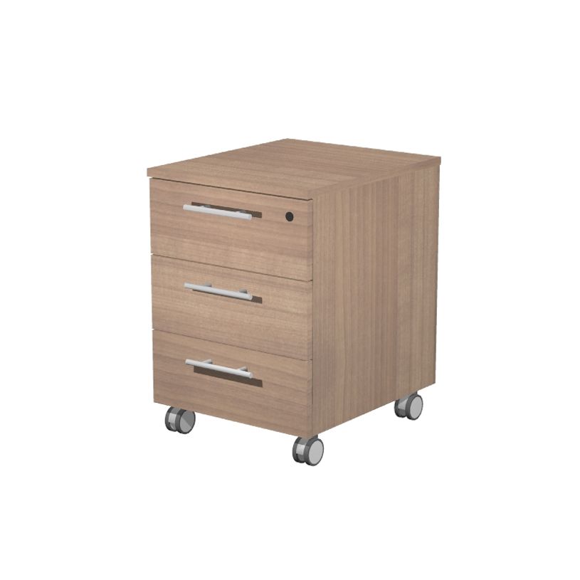 7331910006725-Caisson mobile Flora - L41,8xH61,5xP52 cm - 3 tiroirs - merisier arabis-P_405154427_1-0