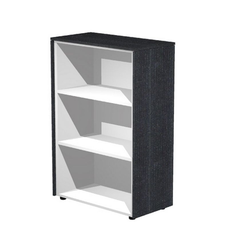 7331920003776-Armoire mi-haute Flora - L82,8xP43xH119,8 cm - 2 étagères - frêne noir-P_405154430_1-0
