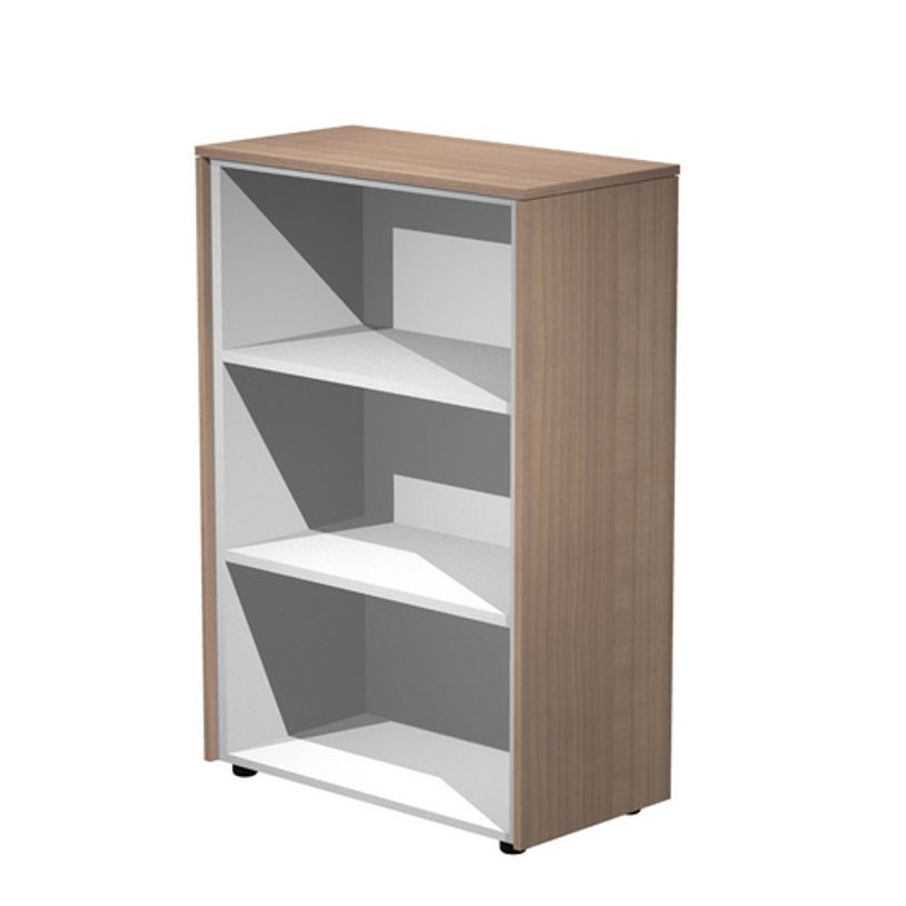 7331920003783-Armoire mi-haute Flora - L82,8xP43xH119,8 cm - 2 étagères - merisier arabis-P_405154431_1-0