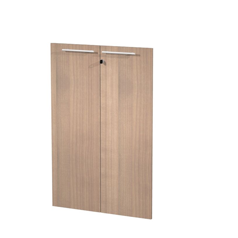 7331920003844-Jeu de 2 portes pleines - pour bibliothèque 3 étagères FLORA - L80 x H115,4 cm - imitat-P_405154451_1-0
